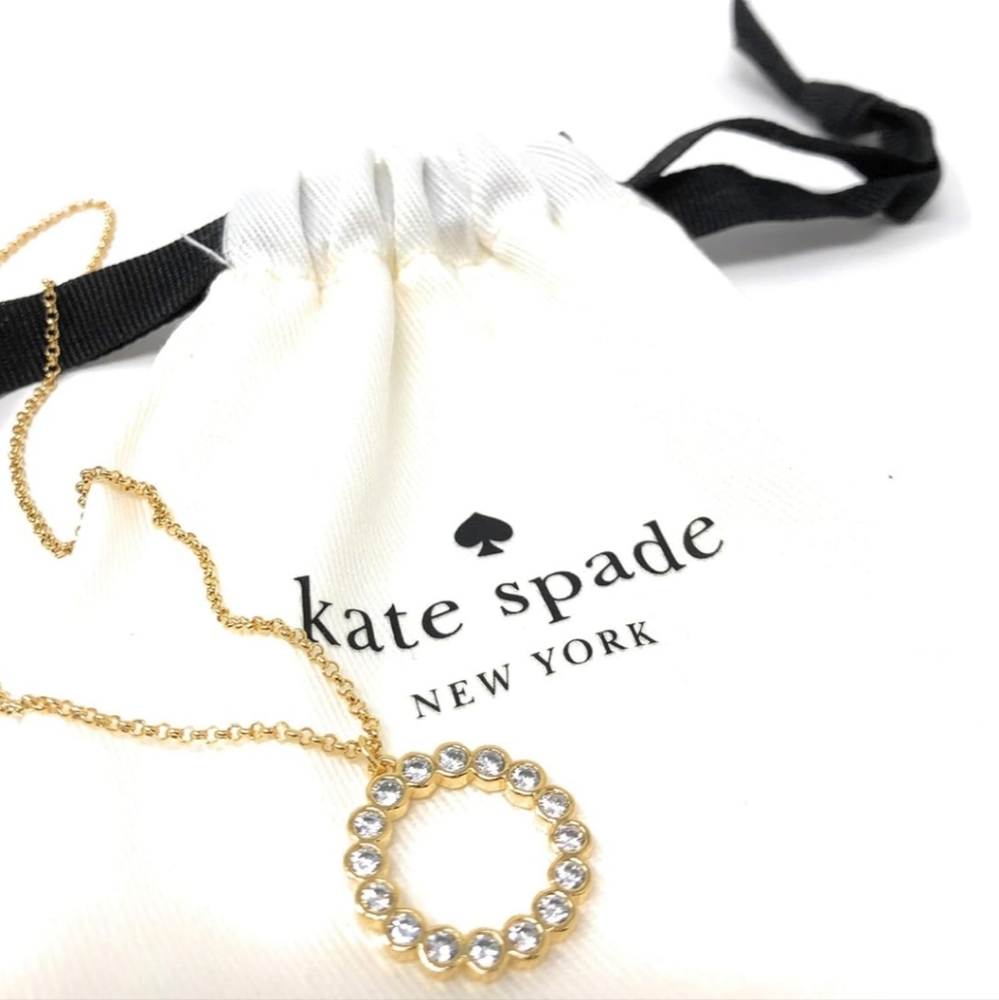 KATE SPADE FULL CIRCLE GOLD NECKLACE - Picture 4 of 4